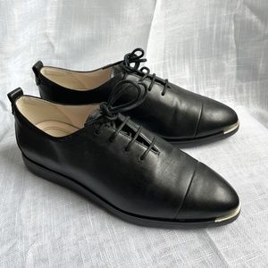 Cole Haan Grand Ambition Black Lace Up Leather Oxford Sz 7